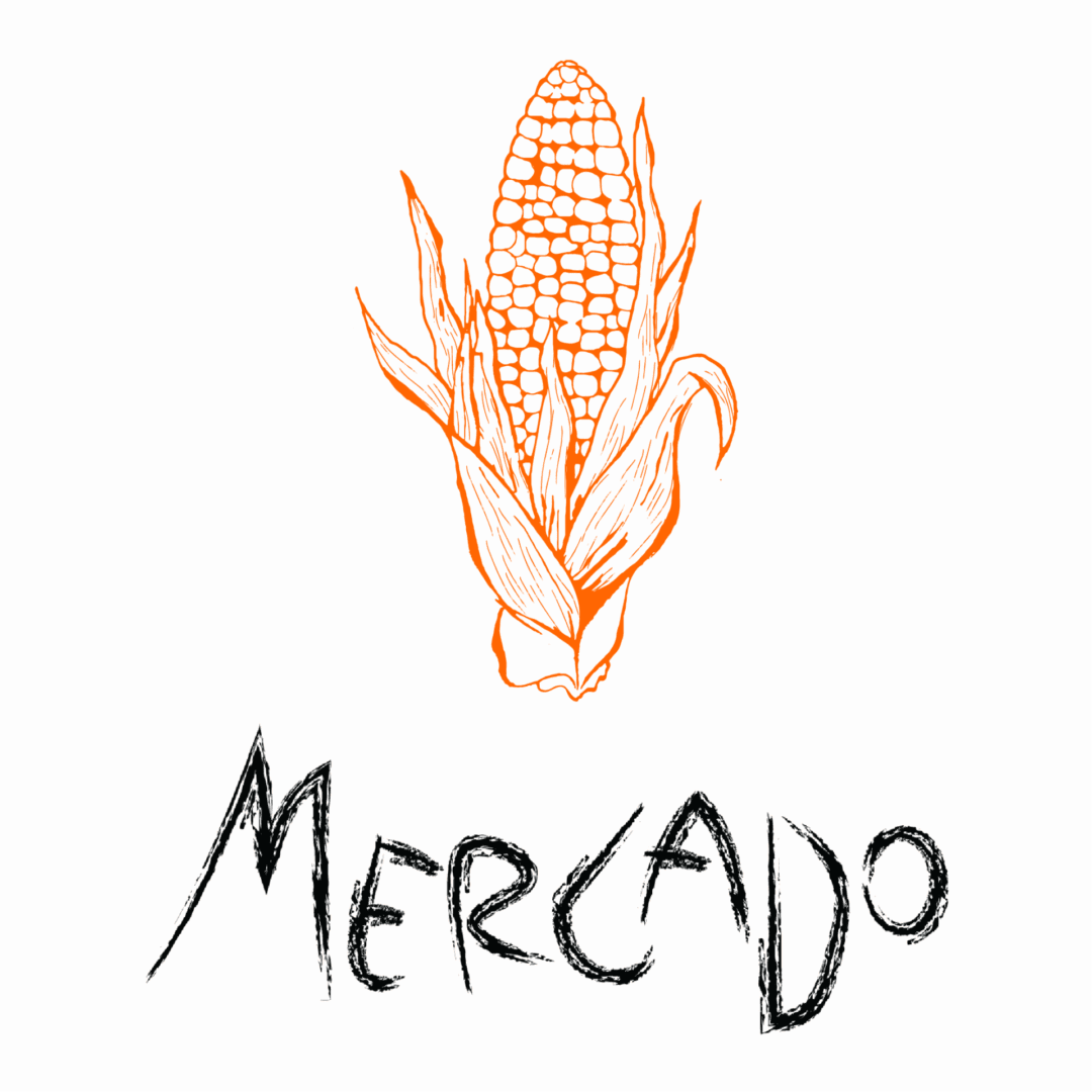 Orange corn logo with text 'Mercado' under